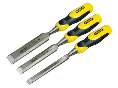 STANLEY® Hand Tools DYNAGRIP™ Bevel Edge Chisel with Strike Cap Set, 3 Piece