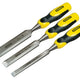 STANLEY® Hand Tools DYNAGRIP™ Bevel Edge Chisel with Strike Cap Set, 3 Piece