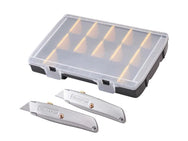 STANLEY® 99E Trimming Knife Twin Pack with 50 Spare Blades in Organiser – – Now available at MTN Shop UK. - imagen 2