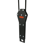 Doughty SixTrack weighted handline pulley — floor-mounted black steel pulley for hand operation of line operated stage curtain track system. - imagen 4