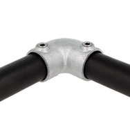 Doughty Pipeclamp Elbow 90° - Aluminum pipe elbow connector with black fittings. - imagen 3