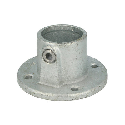 Doughty Pipeclamp Base Flange - Galvanized steel base flange with threaded hole.