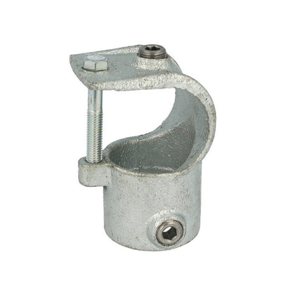Doughty Pipeclamp Clamp On Tee - Industrial galvanized steel pipe clamp connector.