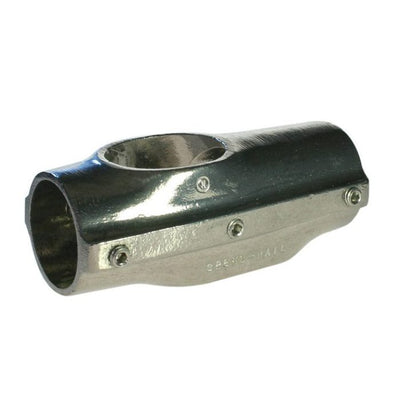 Doughty Speedrail Angled Cross 10-35 - Aluminum conduit outlet body with screw cover.