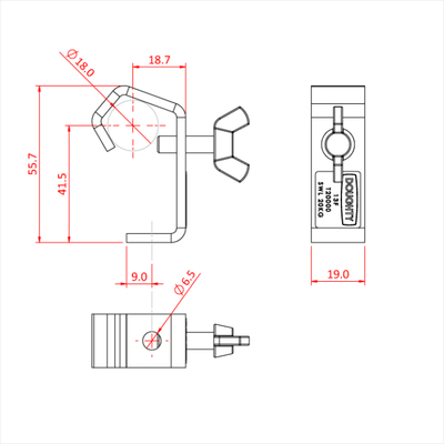 Doughty 18mm Light Duty Hook Clamp – second image