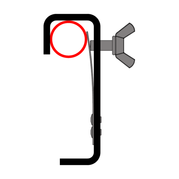 Doughty 30mm Hook Clamp c/w Protector Strip - Guitar capo with adjustable tension mechanism. - imagen 3