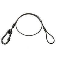 Doughty 25Kg Safety Bond-3mm x 585mm - Steel security cable with lockable carabiner clip.