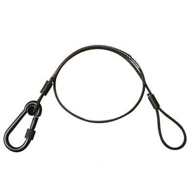 Doughty 25Kg Safety Bond-3mm x 585mm - Steel security cable with lockable carabiner clip.
