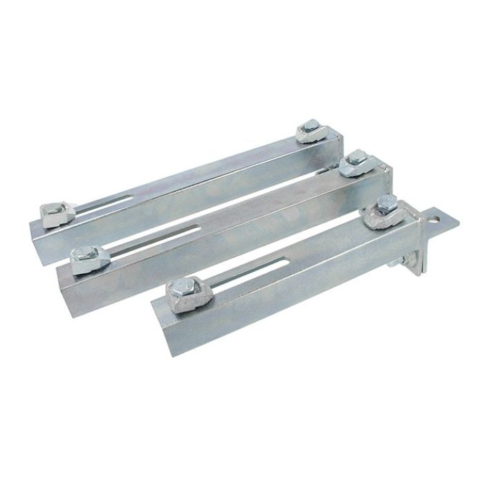Doughty Girder Clamp with End Bracket - Adjustable galvanized steel bracket set with bolts. - imagen 9