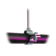 Doughty Universal Clamp - Pipe clamp with threaded rod suspension, metallic finish. - imagen 2