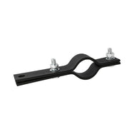 Doughty Hanging Clamp 48mm - Black metal pipe clamp with bolts and nuts.