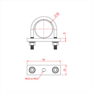 Doughty M8 U Bolts with Plates - imagen 7