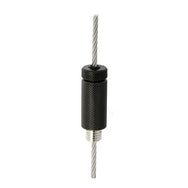 Doughty 30SV M10 Male - Black adjustable wire cable gripper with textured grip.