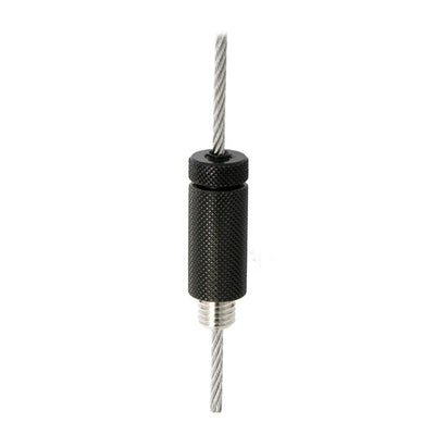 Doughty 30SV M10 Male - Black adjustable wire cable gripper with textured grip.
