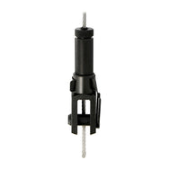 Doughty 30SV with Fork - Black cable gripper for hanging system installation.