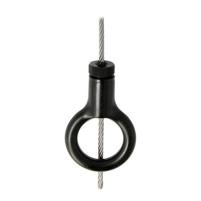 Doughty 30SV with Ring - Black cable suspension adjustable hanging system component.