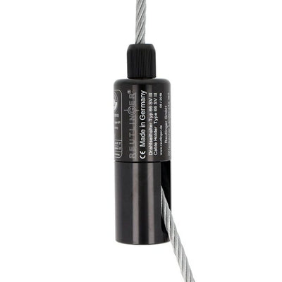 Doughty 66SV III ZW M16 Female - Black Reutlinger cable holder with wire attachment.