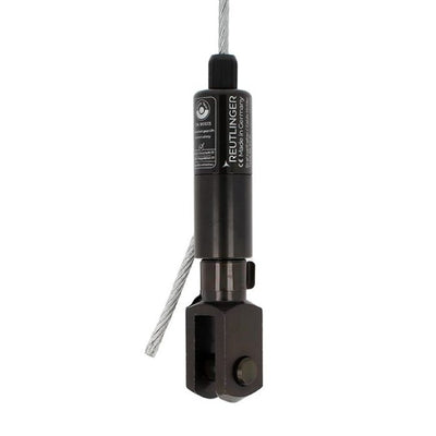 Doughty 66SV III ZW with Fork-Side Exit Wire - Reutlinger cable suspension lock, black, industrial use.