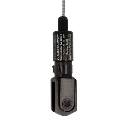 Doughty 80SV III with Fork - Heavy-duty cable insulator with label, black finish