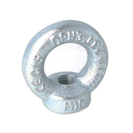 Doughty Engineering - Doughty M10 Eye Nuts - A metallic eye bolt with a threaded hole is shown. IThe eye bolt is designed for securing or lifting applications.  - imagen 4