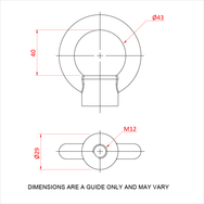 Doughty Engineering - Doughty M12 Eye Nuts T42300 - imagen 3