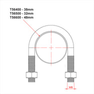 Doughty M8 U Bolts with Plates - imagen 8