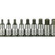 Teng 1/2in Drive M1212 Hex Socket Clip Rail Set, 9 Piece
