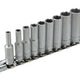Teng M1407 Deep Socket Clip Rail Set of 10 Metric 1/4in Drive