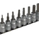 Teng M3811 Socket Clip Rail AF Hex Set of 8 3/8in Drive