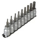 Teng M3813TX Socket Clip Rail Set of 9 External TORX 3/8in Drive