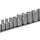 Teng M3814 Socket Clip Rail TX-E Set of 10 3/8in & 1/4in Drive