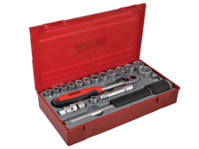 Teng TT3819 Regular Metric Socket Set, 19 Piece - 3/8in Drive – – Now available at MTN Shop UK.
