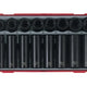 Teng TT9116 Regular/Deep Impact Socket Set, 16 Piece-  1/2in Drive