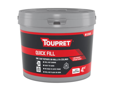 Toupret Quick Fill (Interior) - 4 litre – – Now available at MTN Shop UK.