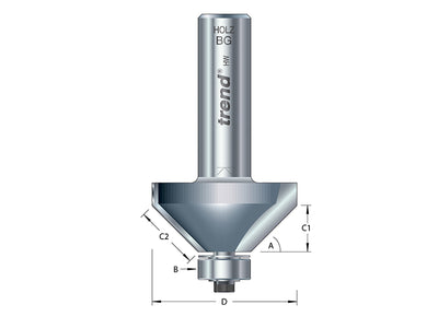 Trend  46/38 x 1/2 TCT Bearing Guided Chamfer 45° 50 x 19mm