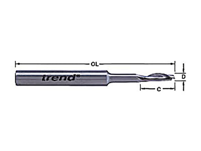 Trend  50/19 x 8mm HSSE Steel Helical Plunge Bit 5mm