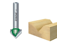 Trend  C044 x 1/4 TCT CraftPro Chamfer V-Groove Cutter 45° 6.0 x 12.7mm