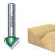 Trend  C044 x 1/4 TCT CraftPro Chamfer V-Groove Cutter 45° 6.0 x 12.7mm
