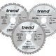 Trend  CraftPro Saw Blade 190 x 30mm x 24T/40T/60T (Pack 3)