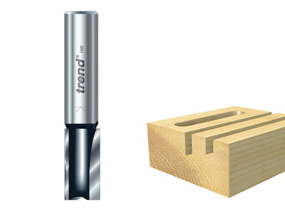 Trend  TR12 x 1/4 TCT Two Flute Cutter Long Shank 12 x 19mm