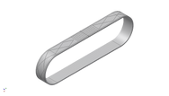 Silver metal belt buckle on a white background
