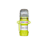 Eflare UB280 Series LED Safety Beacon, fluoro yellow body with clear Fresnel lens and mounting clip - imagen 2