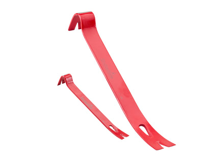 Hultafors - Hultafors 175 & 375mm (7 & 15in) Utility Bar Twin Pack - Red steel pry bars, curved ends, two sizes.