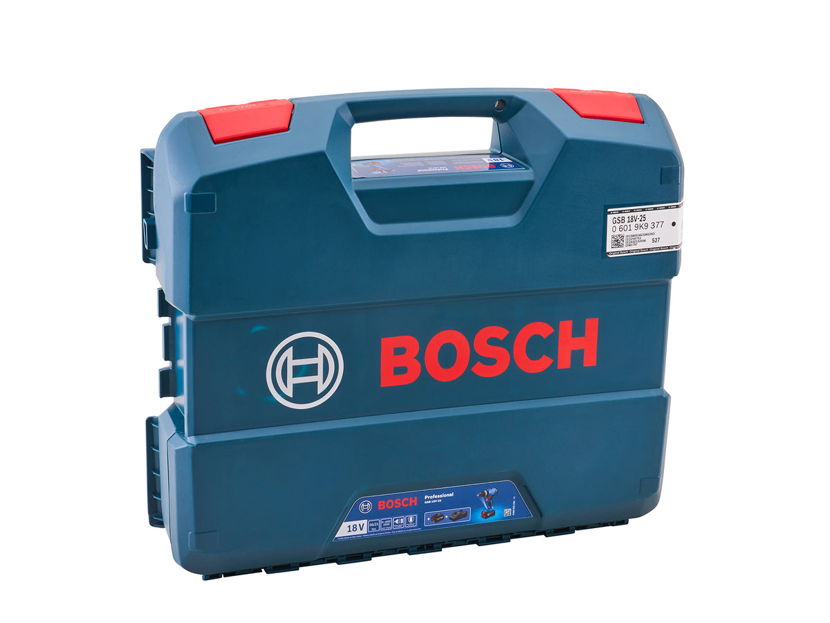 Bosch - Bosch 18V Combi Drill with 2 x 4Ah Li-ion Batteries - Bosch blue power tool carrying case with handle. - imagen 2