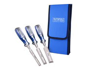 Faithfull - Faithfull 3 Piece Chisel Set - Three-piece chisel set with blue storage pouch.