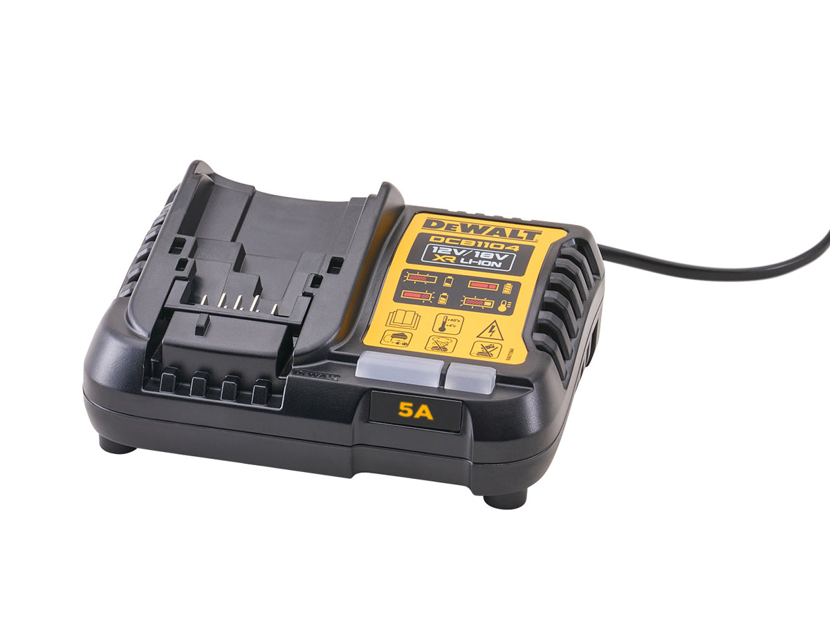 DeWalt - DeWalt 18V Combi & Impact Drill Twin Pack - Dewalt 12V-18V lithium-ion battery charger, black and yellow. - imagen 3
