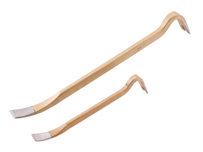 Roughneck - Roughneck 350 & 550mm (14 & 22in) Gold Gorilla Bar Set - Non-sparking bronze pry bars with angled tips.