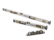 Stanley - Stanley 3 Piece Xtreme Level Set - Stanley spirit level set with dual view vials.