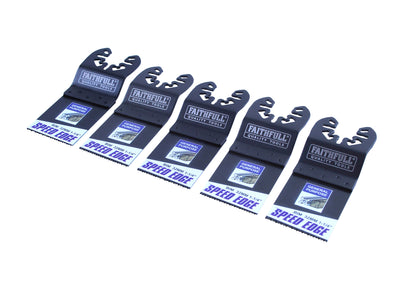Faithfull - Faithfull 32mm Multi-Tool Speed Edge Blade (5 Pack) - Faithfull oscillating multi-tool blades, general purpose, 5-pack.