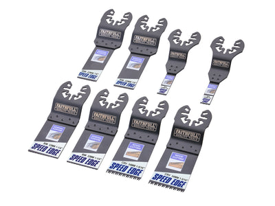Faithfull - Faithfull 8 Piece Multi-Tool Speed Edge Blade Set - Oscillating multitool blades set, Faithfull Speed Edge.